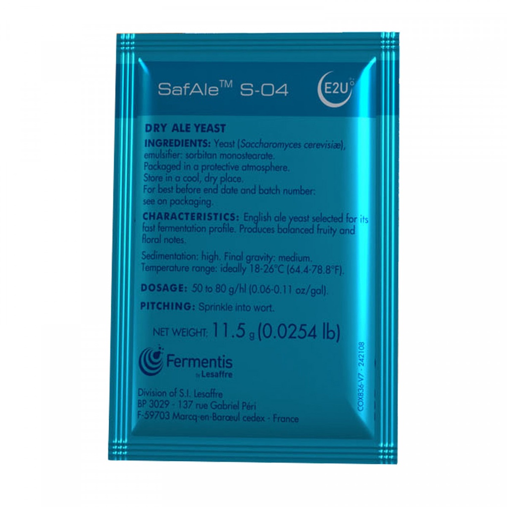 Fermentis levure de bière sèche SafAle S-04 11.5g